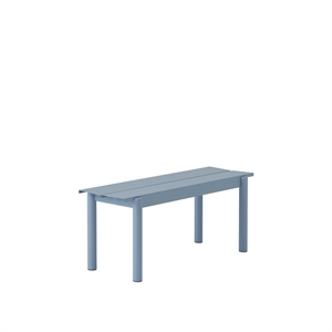 Muuto Lineær Stålbenk 110 x 34 cm Lys Blå