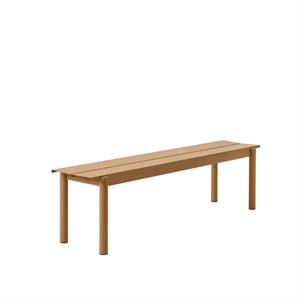 Muuto Lineær Stålbenk Brent Oransje 170 x 34 cm