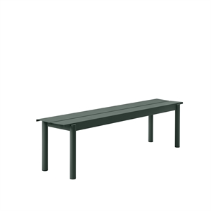 Muuto Lineær Stålbenk Grønn 170 x 34 cm