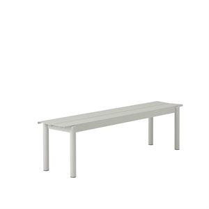 Muuto Lineær Stålbenk 170 x 34 cm Grå