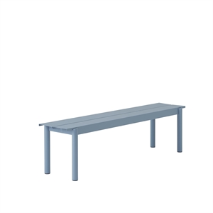 Muuto Lineær Stålbenk 170 x 34 cm Lys Blå