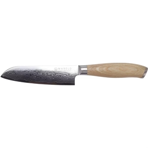 Mareld Akio japansk santokukniv 13 cm lyst tre