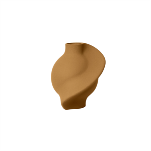 Louise Roe Keramikk Pirout 01 Vase Slipt Oker