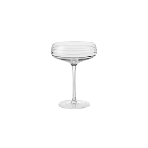 Louise Roe Champagne Coupe Cut Champagneglass Sett med 4 Klar