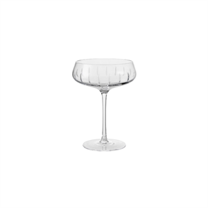 Louise Roe Champagne Coupe Cut champagneglass, sett med 4, Klar