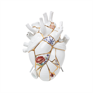 Seletti Love In Bloom Kintsugi Vase Hvit/ Multifarget