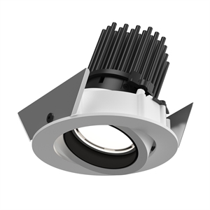 Louis Poulsen LP 45 Innfelt Taklampe Roterbar Ø7,5 3000K & Dali Hvit