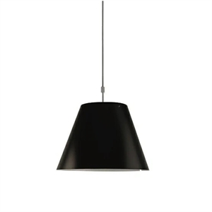 Luceplan Costanza Up/Down Taklampe Aluminium M. Skjerm Sort