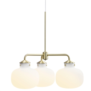 Design For The People Raito 3 Taklampe Opal Hvit/ Messing