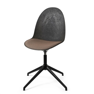 Mater Eternity Svingbar Spisestol Sort Base Med Polstret Sete 378 Rust