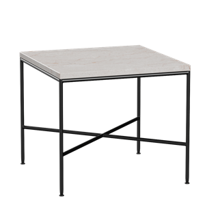 Fritz Hansen Planner Salongbord 45x45 cm Krem/ Sort