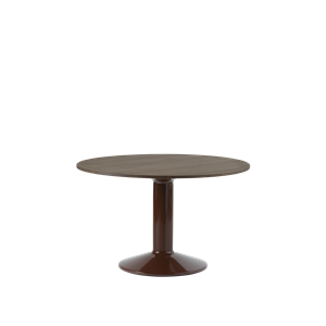Muuto Center Spisebord Ø120 Mørkoljet Eik/mørk Rød