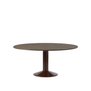 Muuto Center Spisebord Ø160 Mørkoljet Eik/mørk Rød