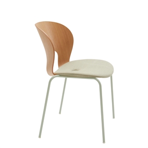 Magnus Olesen Ø Spisestuestol Stoppet Cool Mint/Lakkert Eik/ Beige