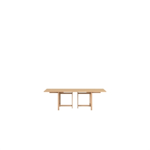 MOEBE Rektangulært Spisebord 160x90 med 2 Uttrekk Dempet Fersken