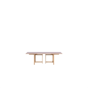MOEBE Rektangulært Spisebord 160x90 med 2 Uttrekk Myk Lilla