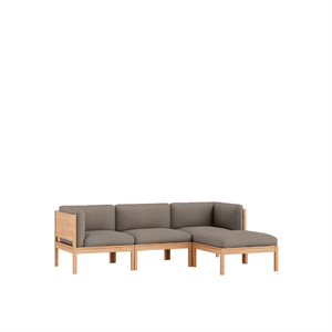 MOEBE Modulær 3-seters Sofa med Sider og Sjeselong Autum 331