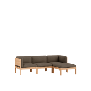MOEBE Modulær 3-seters Sofa med Sider og Sjeselong Autum 361