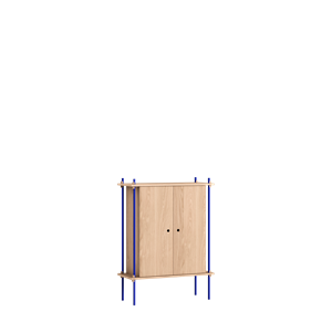 MOEBE S.115.1.C.OA Hyllesystem Eik/dyp Blå