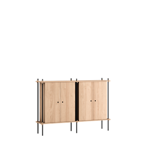 MOEBE S.115.2.E.OA Hyllesystem Eik/ Sort