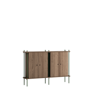 MOEBE S.115.2.E.SO Hyllesystem Røkt Eik/furugrønn