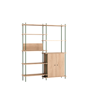 MOEBE S.200.2.I.OA Hyllesystem Eik/furugrønn