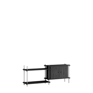 Moebe Hylle S.65.2.C Sort/rustfritt Stål