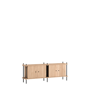 MOEBE S.65.2.D.OA Hyllesystem Eik/ Sort