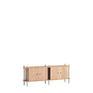 MOEBE S.65.2.D.OA Hyllesystem Eik/varm Grå