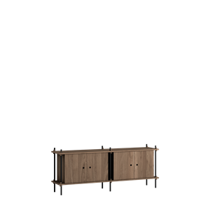 MOEBE S.65.2.D.SO Hyllesystem Røkt Eik/ Sort