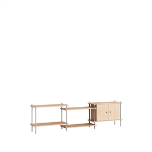 Moebe Hylle S.65.3.B Eik/rustfritt Stål