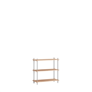 Moebe Hylle S.85.1.A Eik/rustfritt Stål