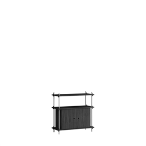 Moebe Hylle S.85.1.B Sort/rustfritt Stål