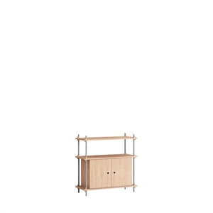 Moebe Hylle S.85.1.B Eik/rustfritt Stål