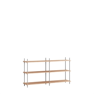 Moebe Hylle S.85.2.B Eik/rustfritt Stål