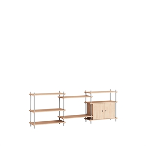 Moebe Hylle S.85.3.B Eik/rustfritt Stål