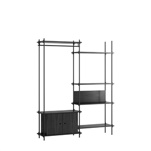 MOEBE S.200.2.G Hyllesystem Sort/ Sort