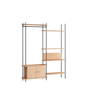 MOEBE S.200.2.G Hyllesystem Eik/ Sort