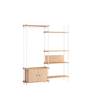 MOEBE S.200.2.G Hyllesystem Eik/ Hvit