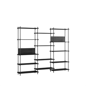 MOEBE S.200.3.A Hyllesystem Sort/ Sort
