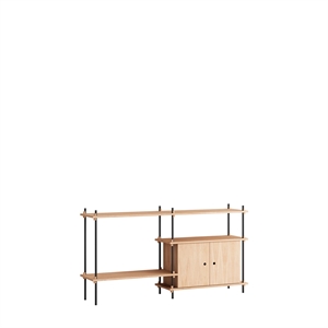 MOEBE S.85.2.C Hyllesystem Eik/ Sort