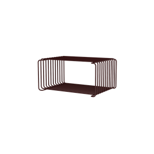 Montana Panton Bokhylle i Halv Høyde med Tråd 07 – Svart Rød 17,2 cm x 25,7 cm