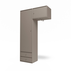 Montana Selection Attire II Garderobe med Hengestang 141-Trøffel