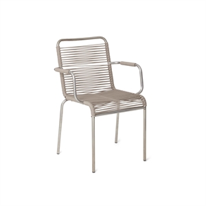 Fiam Mya Spaghetti Spisestol med Armlener Taupe