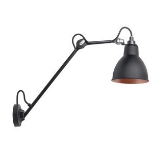 Lampe Gras N122 Vegglampe Svart/ Svart/ Kobber – DCWéditions