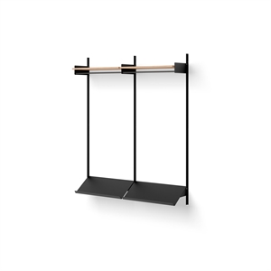 New Works Garderobe Bokhylle 2 Eik/ Sort