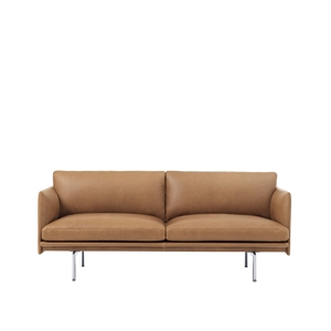 Muuto Outline 2-seters Sofa Skinn/konjakk/ Sort