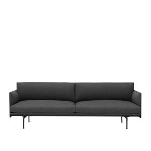 Muuto Outline 3-seters Sofa Remix 163/ Sort