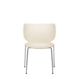 Moooi Hana Spisestol Utrukket Sett med 2 Oyster Hvit/ Krom Stabelbar