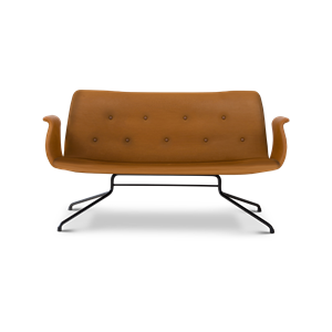 Bent Hansen Primum Sofa med Armlener Sort/ Konjakk